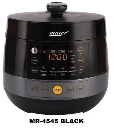 زودپز مولتی کوکر دیجیتال مایر مدل MR-4545 BLACK دارای ظرفیت 5 لیتر 14 برنامه پخت