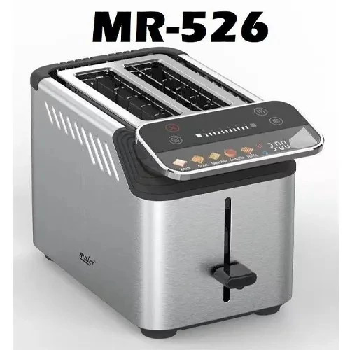 توستر دیجیتال استیل مایر مدل MR-526 ، طراحی مدرن و بدنه استیل، مناسب برای برشتهکردن انواع نان است. دارای پنل دیجیتال و تنظیمات کاربردی بوده و انتخابی مناسب برای استفاده روزمره در منزل است.