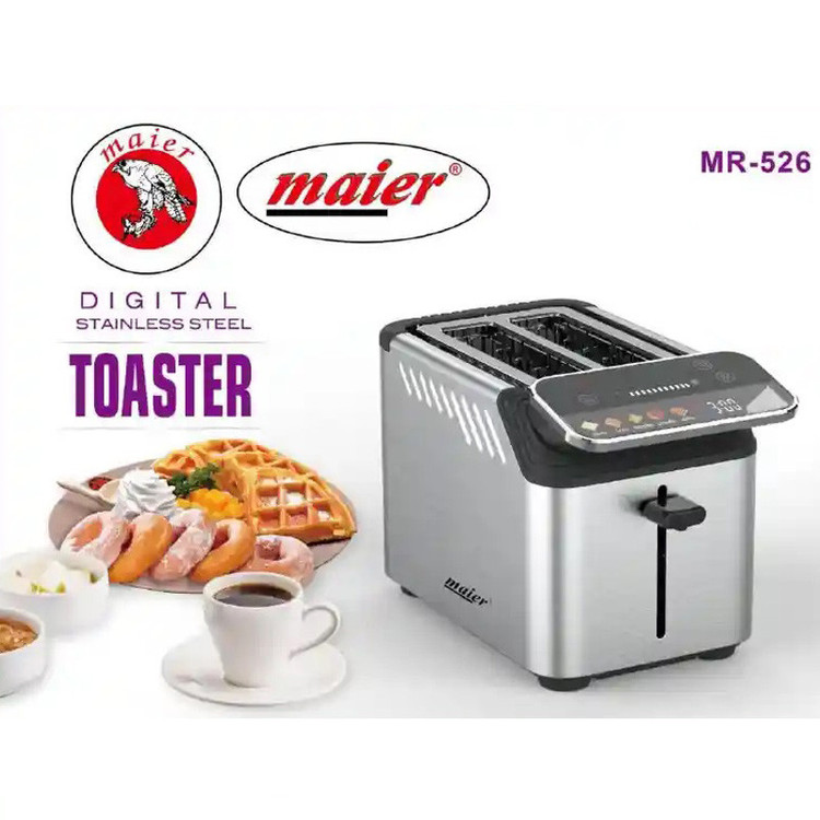 توستر دیجیتال استیل مایر مدل MR-526 ، طراحی مدرن و بدنه استیل، مناسب برای برشتهکردن انواع نان است. دارای پنل دیجیتال و تنظیمات کاربردی بوده و انتخابی مناسب برای استفاده روزمره در منزل است.